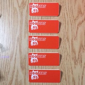 New Bundle Of 5 Hooters Girl Uniform Blank Name Tags